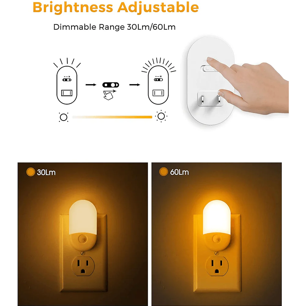 Anti-Blue LED Night Light Motion Sensor - Amber - Image 5